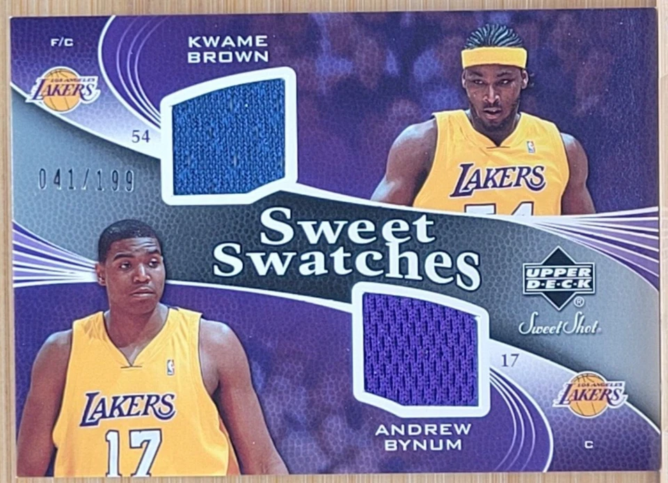 2006-07 SWEET SHOT ANDREW BYNUM KWAME 棕色双场比赛二手球衣甜品 — 第 1/2 张图片