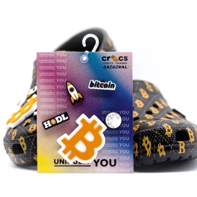 CROCS Jibbitz Paquete de 5 Bitcoin - CONJUNTO de 2 Foto 1 de 3