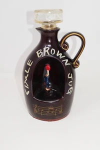 Little Brown Jug Musical Collectible Empty Decanter Works ~ Man Rotates - Picture 1 of 10