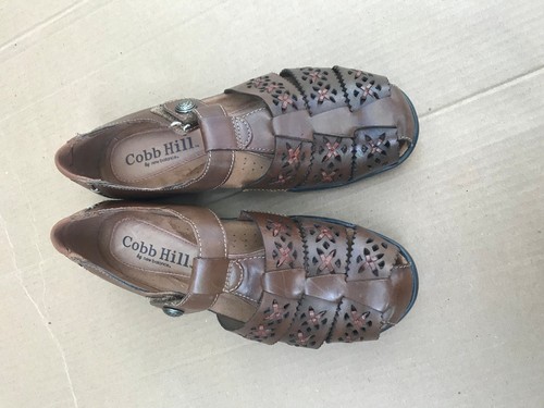 Ballerine da donna Cobb Hill by New Balance in pelle marrone comode taglia 7 5 M CAG04BR