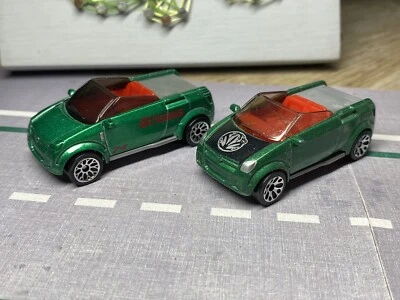 Matchbox 2x OPEL Frogster Coupe 2002 Mattel Car Diecast Vauxhall GM Hero City 72 - Image 1 of 4