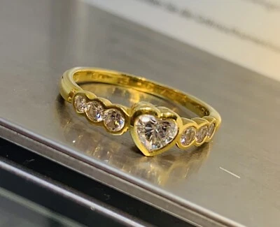 Brillantring Wempe 750 Gold Brillant Herz Schliff zus. 0,70Ct. Brillant - Bild 1 von 4