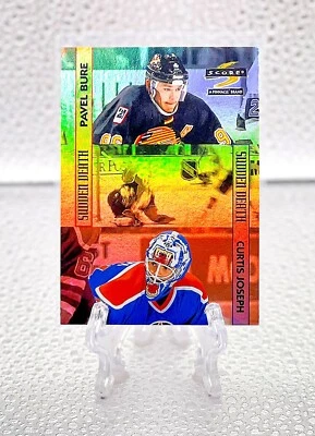 PAVEL BURE & CURTIS JOSEPH 1996 Score #6 SUDDEN DEATH INSERT LEGENDS & HOF - Image 1 of 2