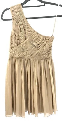 Vestido Tibi 100% Seda 4 Gasa Un Hombro Lujo Formal Boda Hada NUEVO $495 Foto 1 de 4