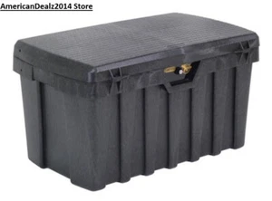 Large 50 Gallon Heavy Duty Black Tuff Bin Lock Tool Box Security Locking Storage - Picture 1 of 7