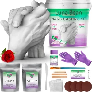 Luna Bean Hand Casting Kit - Unique Couples Gifts for Christmas, Anniversaries - Picture 1 of 6