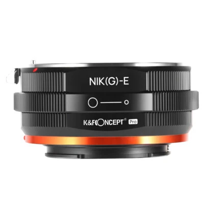 K&F Concept Adapter Pro for Nikon F/AI/G Mount Lens to Sony E/NEX Camera α7S  - Image 1 of 4