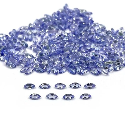Natural Tanzanite Marquise Cut Loose Gemstone Lot 123 Pcs 2*4 MM 10 CT - Image 1 of 4