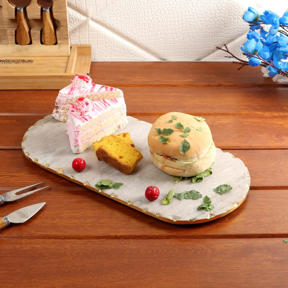 Handmade Marble Cheese Platter, Serving Platter Pizza Platter vintage  Foto 1 de 1