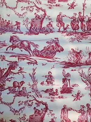 Pierre Deux Toile Wallpaper Double Roll Wide Width 50” Pat. NO DPX9756 Lot 12 - Image 1 of 4