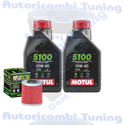 Set Entretien Huile Motul 5100 10W40 Filtre Pour Kymco 350i Downtown ABS 2009> - Photo 1/4