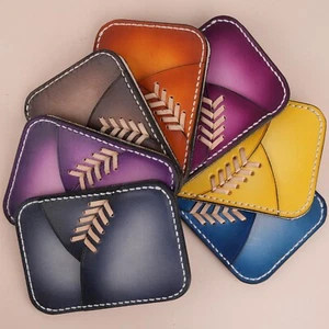Patina Baseball Blove Leather Card Holder, Slim Credit Card Holder, Gift for Men - Picture 1 of 23