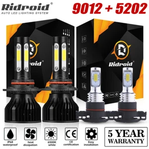 Faros LED para GMC Sierra 1500 2014 2015 6000K 9012 + 5202 faros antiniebla 4x - Imagen 1 de 23