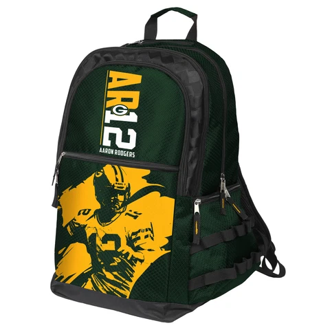 Green Bay Packers Aaron Rodgers NFL FoCo Elite Full Size Player Backpack Cover
