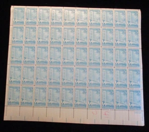 1958 MACKINAC BRIDGE Scott #1109 Full Sheet of 50 Postage Stamps - Picture 1 of 1