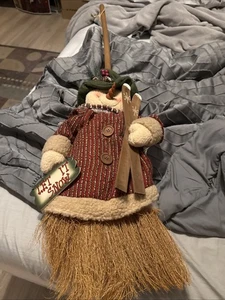 Snowman With Broom - Hand Crafted 23” Without Broom Handle - Picture 1 of 7