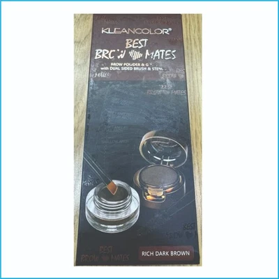Kleancolor Best Brow Mates Brow Powder & Gel Kit Rich Dark Brown Shade - Image 1 of 4