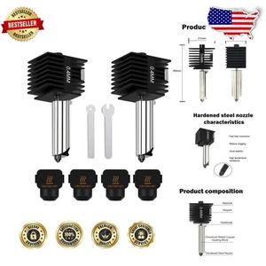 Bambu Lab A1 Mini Hot End Upgrade 2pz 0,4mm Kit Ugelli Acciaio Alta Temp - Foto 1 di 9