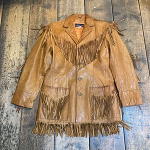 Chaqueta Occidental Japón Ralph Lauren Cuero con Flecos Ralph Lauren Cuero con Flecos Wes - Imagen 1 de 10