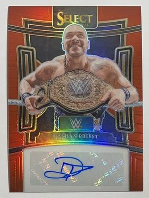 2024 Panini Select WWE Damian Priest Auto Red Prizm 61/99 - Image 1 of 2