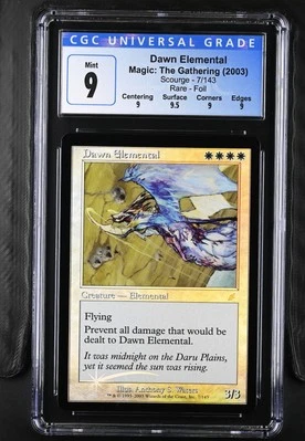DAWN ELEMENTAL Scourge Foil Rare CGC 9 Q+ MTG [Nostalgium] - Image 1 of 2