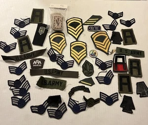 Ejército de Estados Unidos Lote Mixto de Parches 40 Plus Surtido ENORME Sargent Chaqueta Militar Sombrero - Imagen 1 de 7