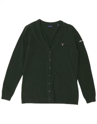 GANT Womens Graphic Cardigan Sweater UK 14 Medium Green Wool AJ14 - Image 1 of 3