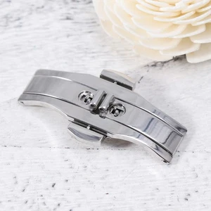 Stainless Steel Watch Buckle Double Push Button Deployment Clasp for Watch Band - Picture 1 of 17