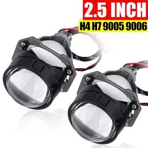 2.5 Inch Bi LED Projectors Lens For H4 H7 9005 9006 HB3 HB4 12V Retrofit Kits - Picture 1 of 10