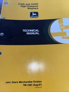 Manual técnico de lavadora de alta presión John Deere 215G y 225G - Imagen 1 de 3