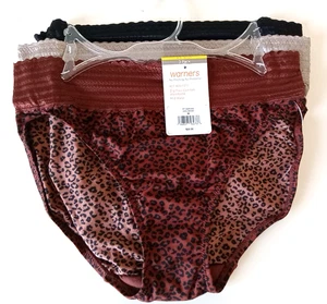 Warners hochgeschnittene Höschen kein Einklemmen keine Probleme mittlere Taille 3er-Pack Größe 6/M neu mit Etikett - Bild 1 von 5