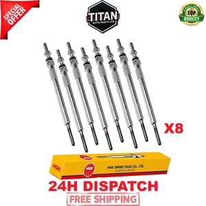 LAND RANGE ROVER 368DT SPORTBRAKE 3.6 JAGUAR NGK GLOW POWER PLUGS X8 NGK7794 NEW - Picture 1 of 6