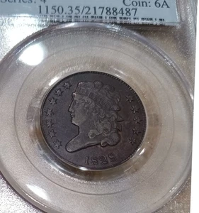 1828 12 stars Classic Half Cent, PCGS Very Fine, VF-35 - Picture 1 of 5