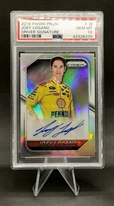 Joey Logano 2016 Panini Prizm Psa 10 Autograph NASCAR RACING Population 1 - Picture 1 of 2