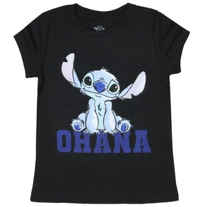 Disney Lilo & Stitch Girls' T Shirt Stitch Sketch Ohana Kids Tee - Picture 1 of 3