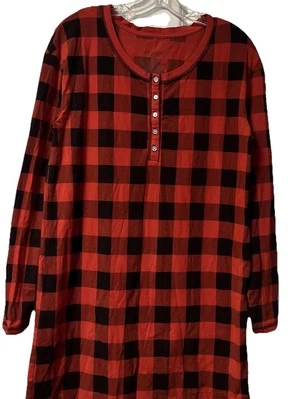 Xhilaration ~ Women’s ~ Nightgown ~ Medium ~ Red & Black ~ Plaid - Image 1 of 4