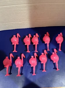 SET OF 10 PINK PLASTIC 4.5” FLAMINGO String LIGHT COVERS UNBRANDED - Picture 1 of 5