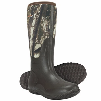 HISEA Hombres Botas de Lluvia Impermeable Aislado Neopreno Goma Exterior Barro Botas de Trabajo Foto 1 de 4