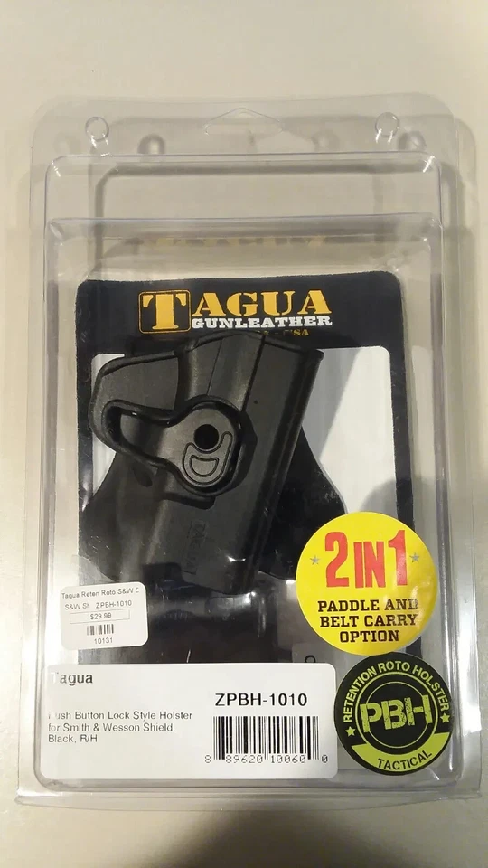 Funda estilo bloqueo botón pulsador Tagua Smith & Wesson Shield negra derecha ZPBH-1010 EM Foto 1 de 1