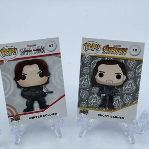 Upper Deck Funko Pop Card Marvel Lot Of 2 Winter Soldier 97 & 10 Common Base Set - Picture 1 of 5