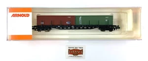 PN189 - ARNOLD N 4752 - VAGÓN PLATAFORMA CON CARGA DE CONTENEDORES - Imagen 1 de 2
