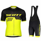 SCOTT Men's Cycling Jersey Suit Bike Road Racing Short Sleeve Gel Bib Pants Set