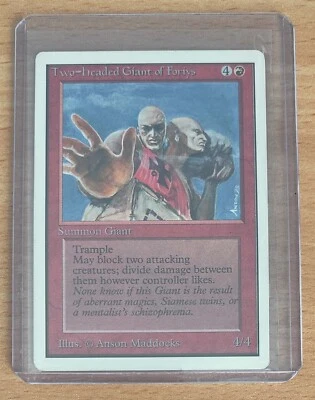 MAGIC THE GATHERING MTG CARD - Two-headed Giant of Foriys Unlimited - Image 1 of 2
