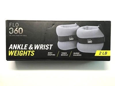 JUEGO DE 2 PESAS DE MUÑECA DE TOBILLO FLO 360 2 LB - (1 LB CADA UNA) ENTRENAMIENTO EN CASA Foto 1 de 2