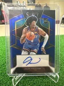 2022-23 Panini Select Jalen Williams Blue Prizm Rookie RC Auto 32/49