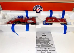 LIONEL 6-28699 HOLIDAY R.R. 2-8-2 MIKADO JR. RED STEAM LOCO & TENDER O GAUGE NIB - Picture 1 of 6