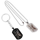  2 Pcs Stainless Steel Keychain Men Gift Tag Necklace Letter