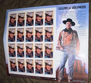Siehe Fotos. US-Stempelblatt #3876 - John Wayne. Legends of Hollywood - Bild 1 von 5
