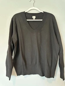 A New Day Damen Pullover schwarz V-Ausschnitt Langarm Pulli in Gr. XXL - Bild 1 von 4