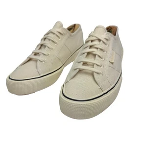 Superga S112J2W-A00 Ivory Canvas Sneakers EU 39 US 6.5M 8W UK 5.5 New No Box - Picture 1 of 17